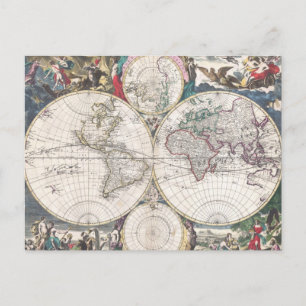 Postal 1685 Mapa de Bormeester del Mundo