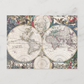 Postal 1685 Mapa de Bormeester del Mundo