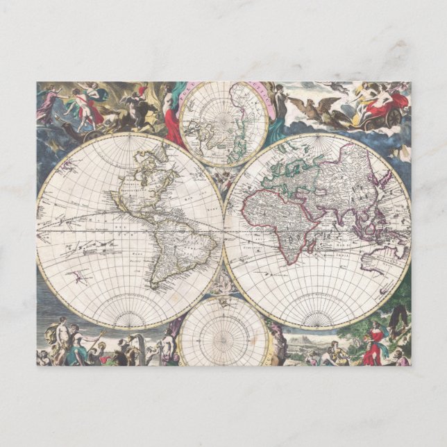 Postal 1685 Mapa de Bormeester del Mundo (Anverso)