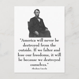 Postal 16.º Presidente Abraham Lincoln