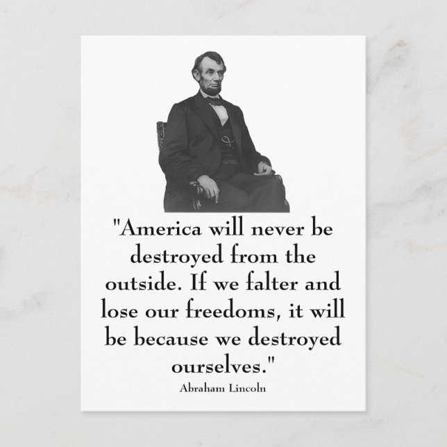 Postal 16.º Presidente Abraham Lincoln (Anverso)