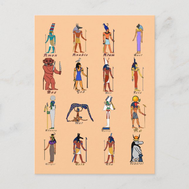 Postal 16 Dioses (Anverso)