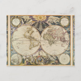 Postal 1702 Un nuevo mapa del mundo