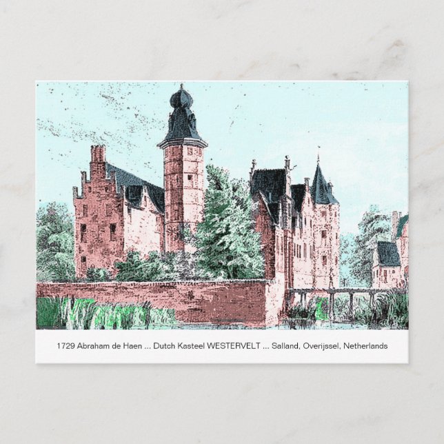 Postal 1729 A. de Haen Dutch Kasteel WESTERVELT Postcard (Anverso)
