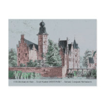 1729 A. de Haen holandés Kasteel WESTERVELT Tarjet