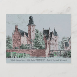 Postal 1729 A. de Haen holandés Kasteel WESTERVELT Tarjet