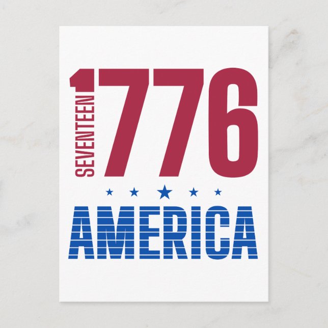 Postal 1776 América 250 años libertad histórica (Anverso)