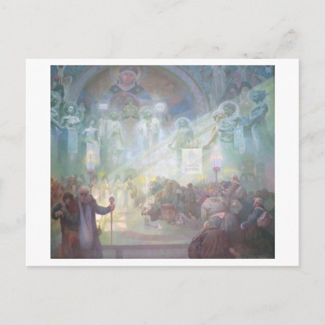 Postal #17 Monte Santo Atenos, Mucha (Anverso)