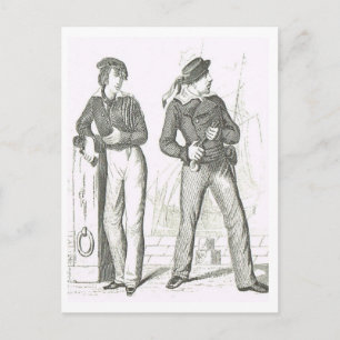 Postal 1800s de los marineros