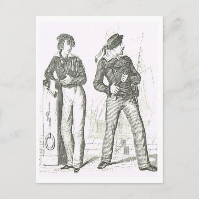 Postal 1800s de los marineros (Anverso)