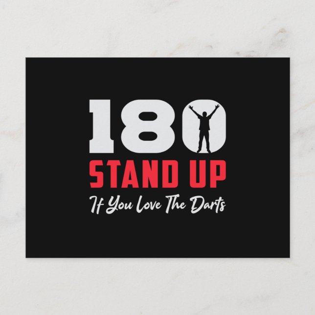 Postal 180 Darts Bullseye Dart Dartboard Arrow Gracioso G (Anverso)