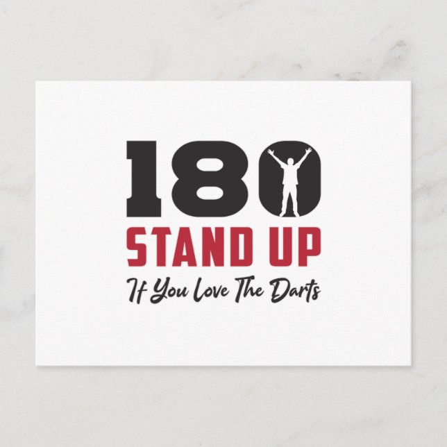 Postal 180 Darts Bullseye Dartboard Arrow Graciosa Idea d (Anverso)