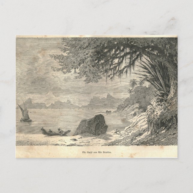 Postal 1877 Imprimir Río de Janeiro La Tierra y su Pueblo (Anverso)