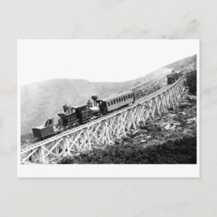 Postal 1880 Trenes de pasajeros en el trabajo