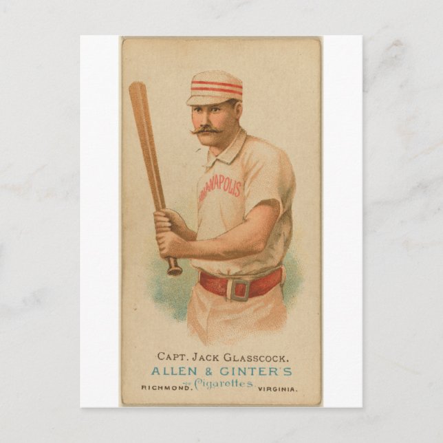 Postal 1887 Capitán Jack Glasscock (Anverso)
