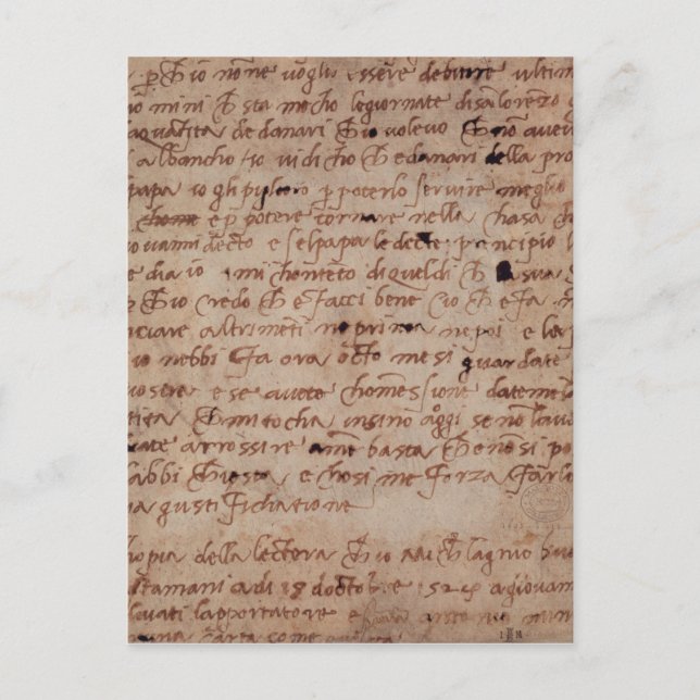 Postal 1895-9-15-503 W.34v Página de escritura a mano (Anverso)