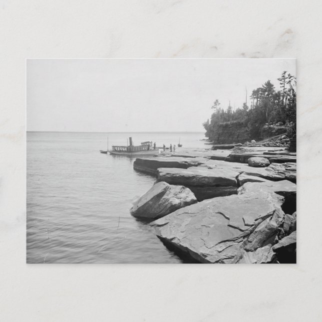 Postal 1898 Islas Apóstoles, Isla Devils, Lago Superior (Anverso)