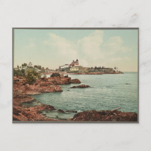 Postal 1898 Point Light House Marquette, MI