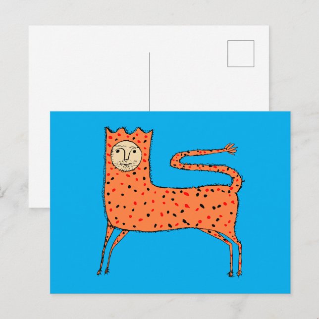 Postal 18.º León Primitivo Inglés (Anverso / Reverso)
