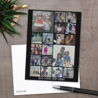 18 Collage de fotos y texto - Puede editar negro