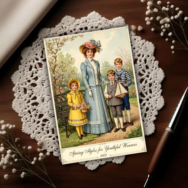 Postal 1901 Vintage Outdoor Fashion (Subido por el creador)