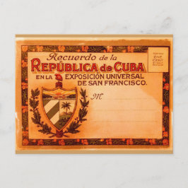 Postal 1915 de Cuba del vintage
