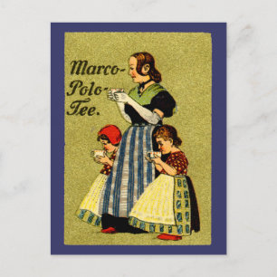 Postal 1915 Disfrute del té Marco Polo