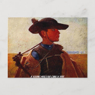 POSTAL "1915-UN JOVEN MAGYAR CSIKÓS"