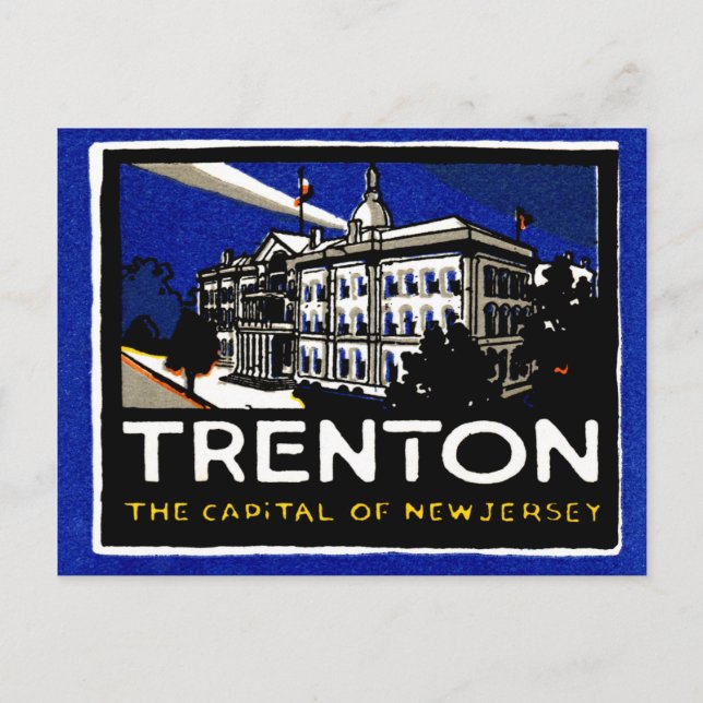 Postal 1915 Vintage Trenton NJ (Anverso)