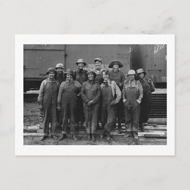 Postal 1918 Mujeres Trabajadoras Unión Ferroviaria del Pa (Anverso)