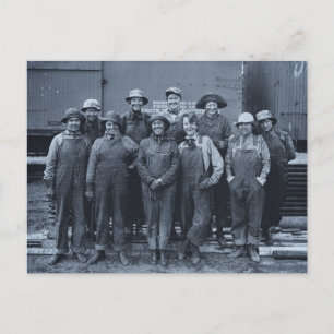 Postal 1918 Mujeres Trabajadoras Unión Ferroviaria del Pa