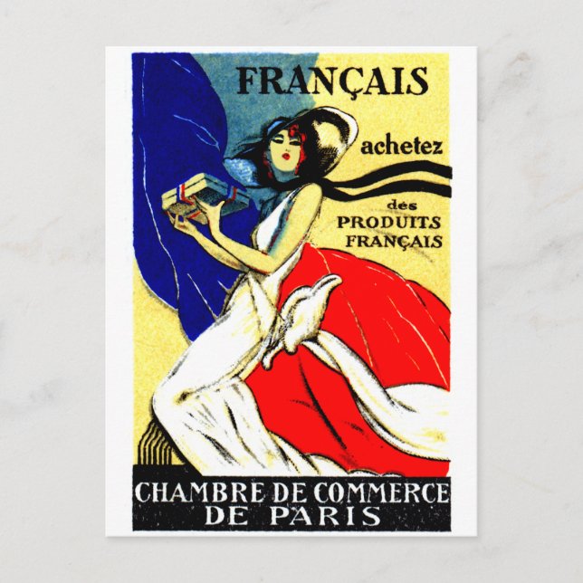 Postal 1920 Comprar productos franceses Poster (Anverso)