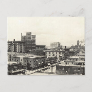 Postal 1920 Vista del centro de Fort Worth, TX y Courthou