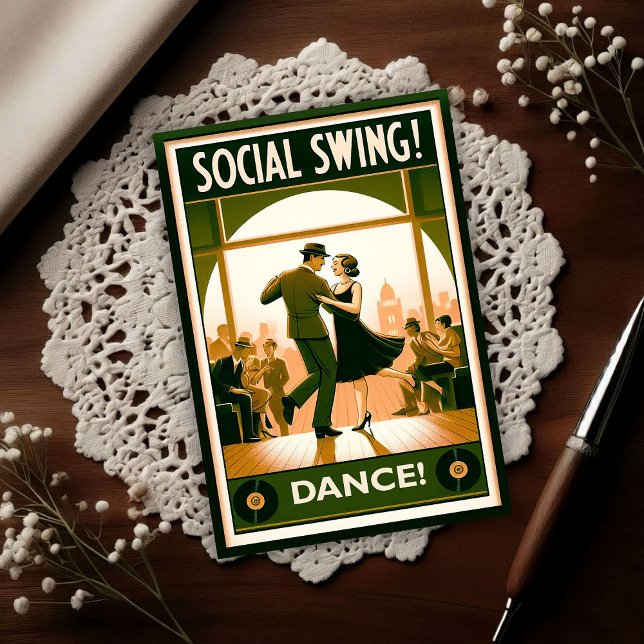 Postal 1920's Social Swing Dance Vintage (Subido por el creador)
