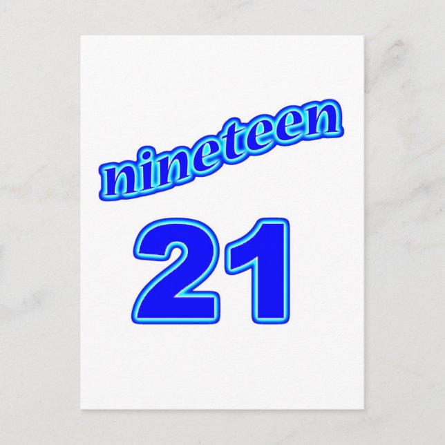 Postal 1921 Diecinueve 21 (Anverso)