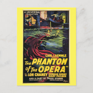 Postal 1925 Fantasma de la ópera publicitaria retro