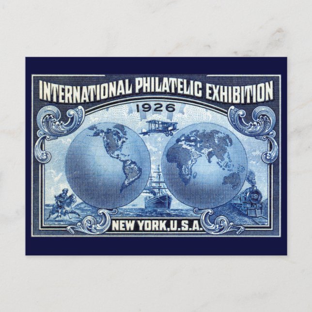 Postal 1926 International Philatelic Expo Nueva York (Anverso)
