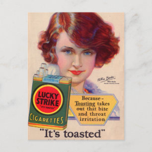 Postal 1929 Lucky Strikes y Billie Burke