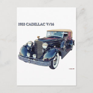 POSTAL 1933 CADILLAC V/16 #2