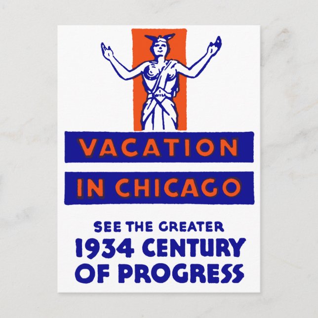Postal 1934 Chicago Century of Progress (Anverso)