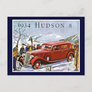 Postal 1934 Hudson 8 - Anuncio de época
