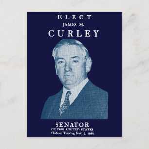 Postal 1936 Elección de Curley al Congreso