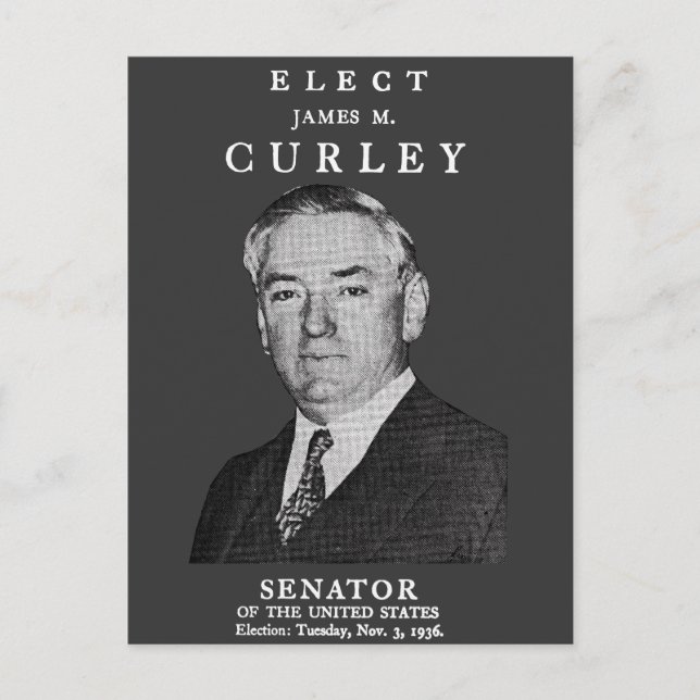 Postal 1936 Elección de Curley al Congreso (Anverso)