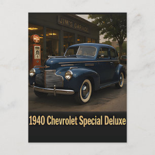 Postal 1940 Chevrolet Special Deluxe Vintage Clásico