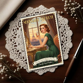 Postal 1940 Vintage Sérénade Secrète Perfume Advertising