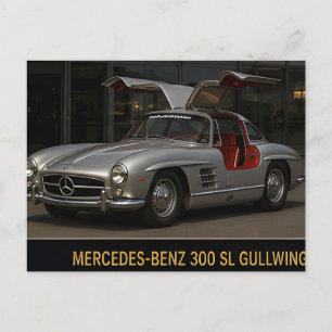Postal 1955 Mercedes-Benz 300 SL Gullwing Clásico Alemán