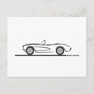 Postal 1956 1957 Corvette de Chevrolet