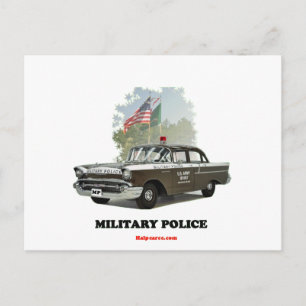 Postal 1957_ Chevrolet_Military_Police
