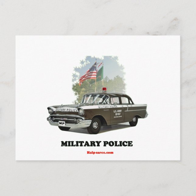 Postal 1957_ Chevrolet_Military_Police (Anverso)