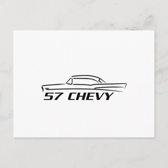 Postal 1957 Chevy Hard Top Type (Anverso)
